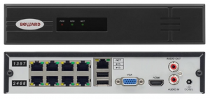 BK0108H2-P8 8-канальный IP-видеорегистратор с PoE-коммутатором